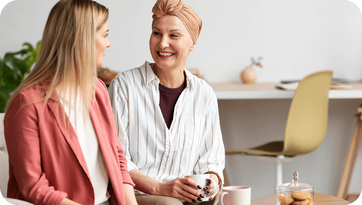 Two women sharing a moment of support