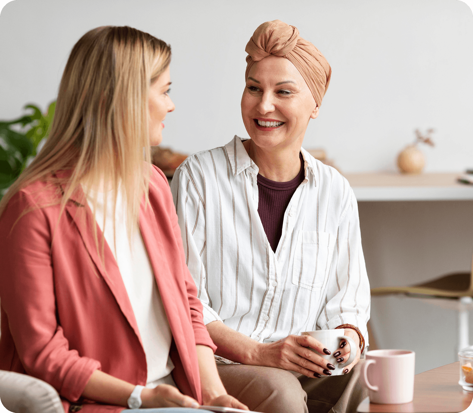 Two women sharing a moment of support