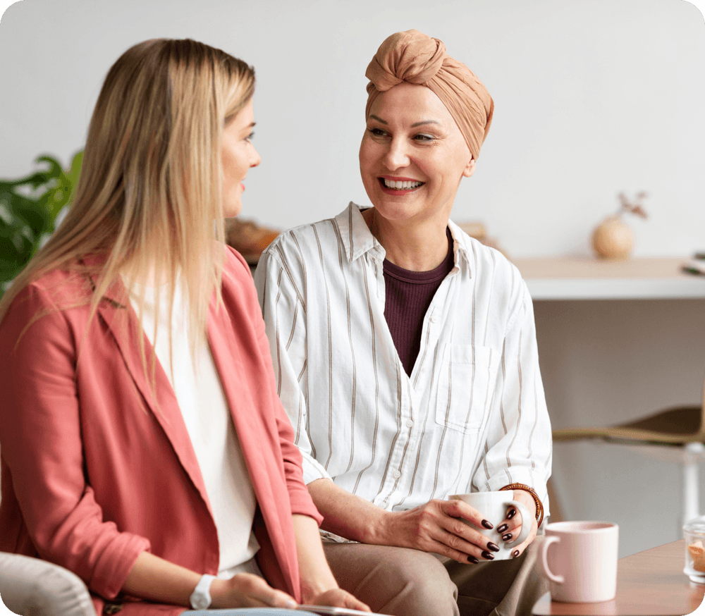 Two women sharing a moment of support