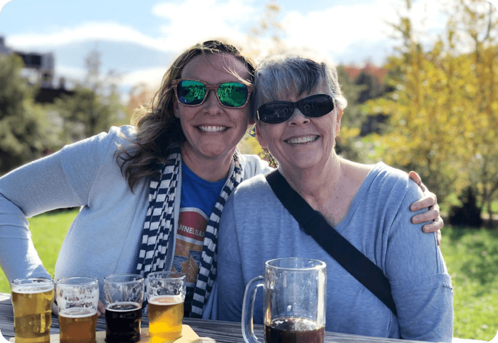 Two women sharing a moment of support